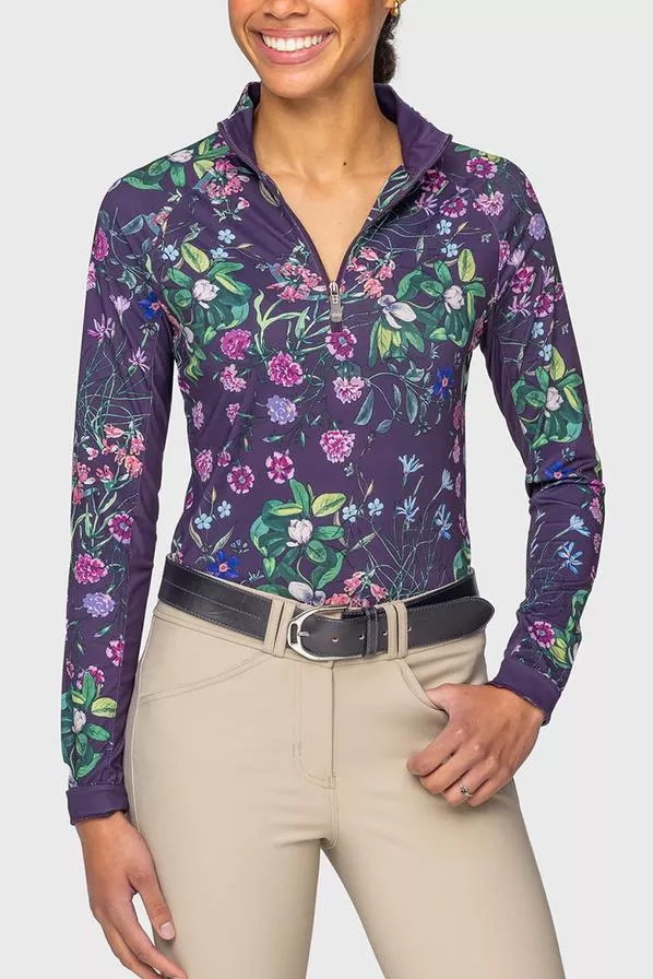 1/4 Zip Sun Shirt | Violet Botanical Garden