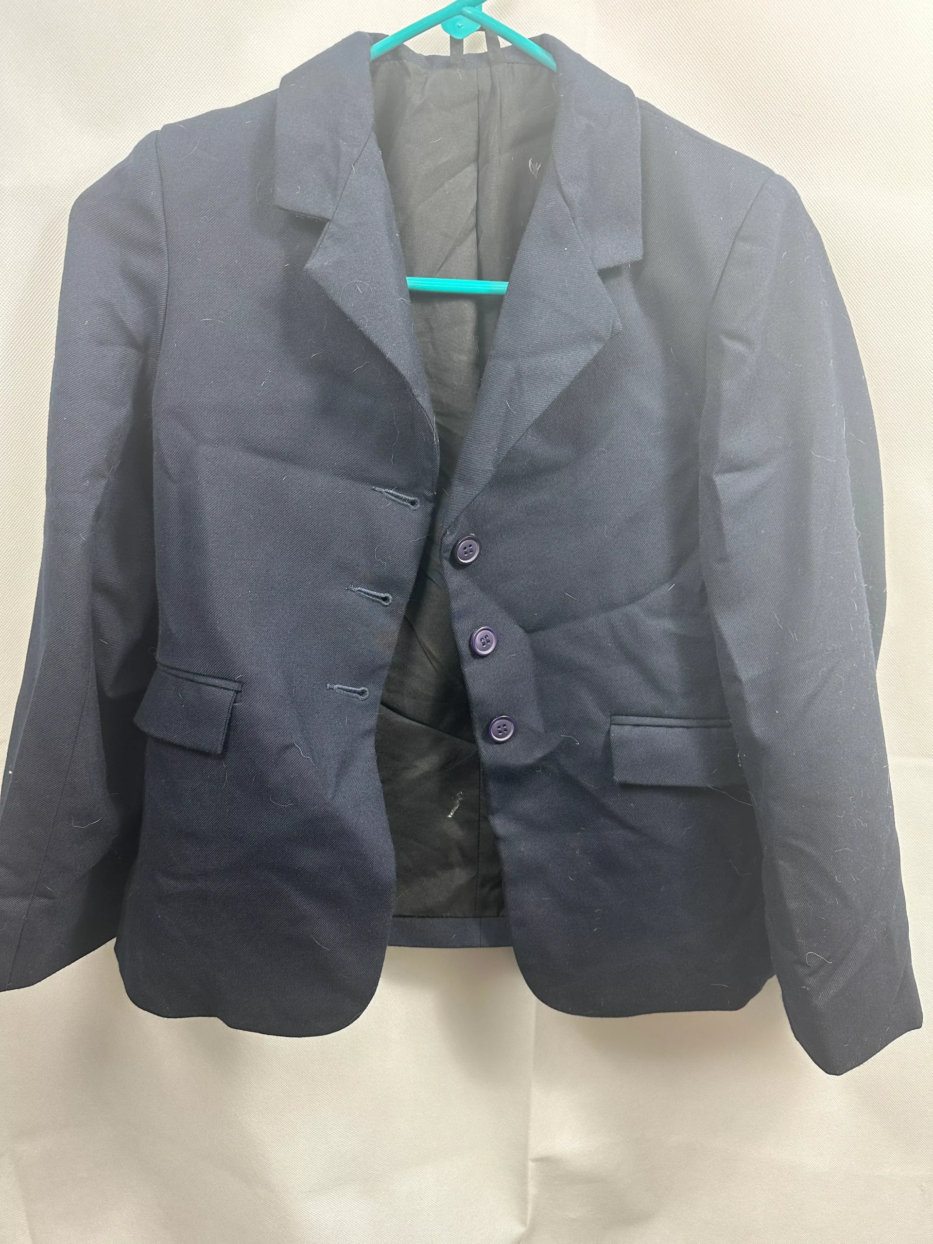14 youth Tuff Rider Show Coat Navy