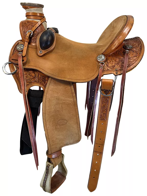 15.5Inch Used Billy Cook Wade Ranch Saddle Wide Tree 2293