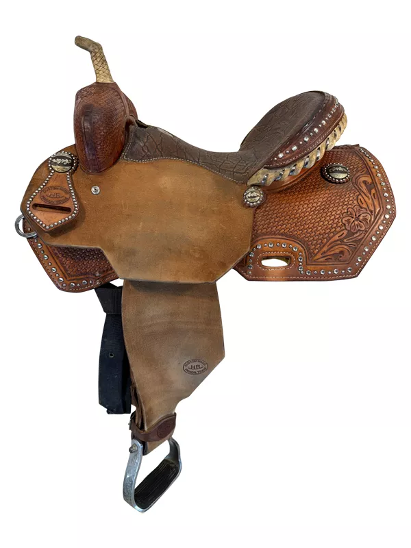 15 Inch Used HR Hud Roberts Barrel Saddle Wide Tree
