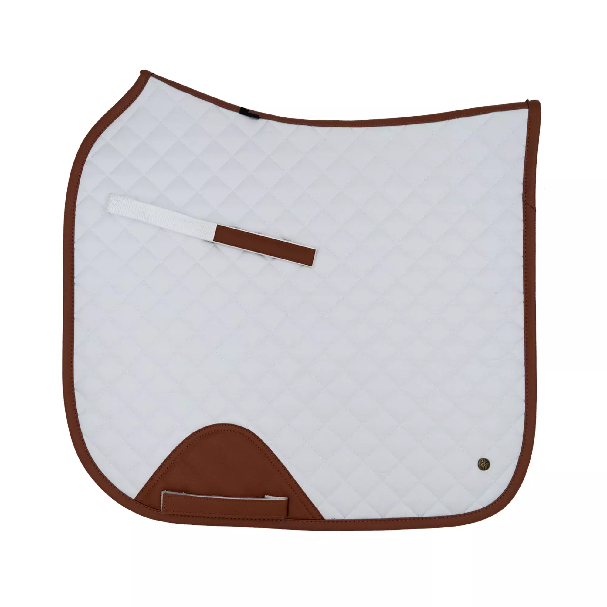 16C Dressage Pad - White & Cognac