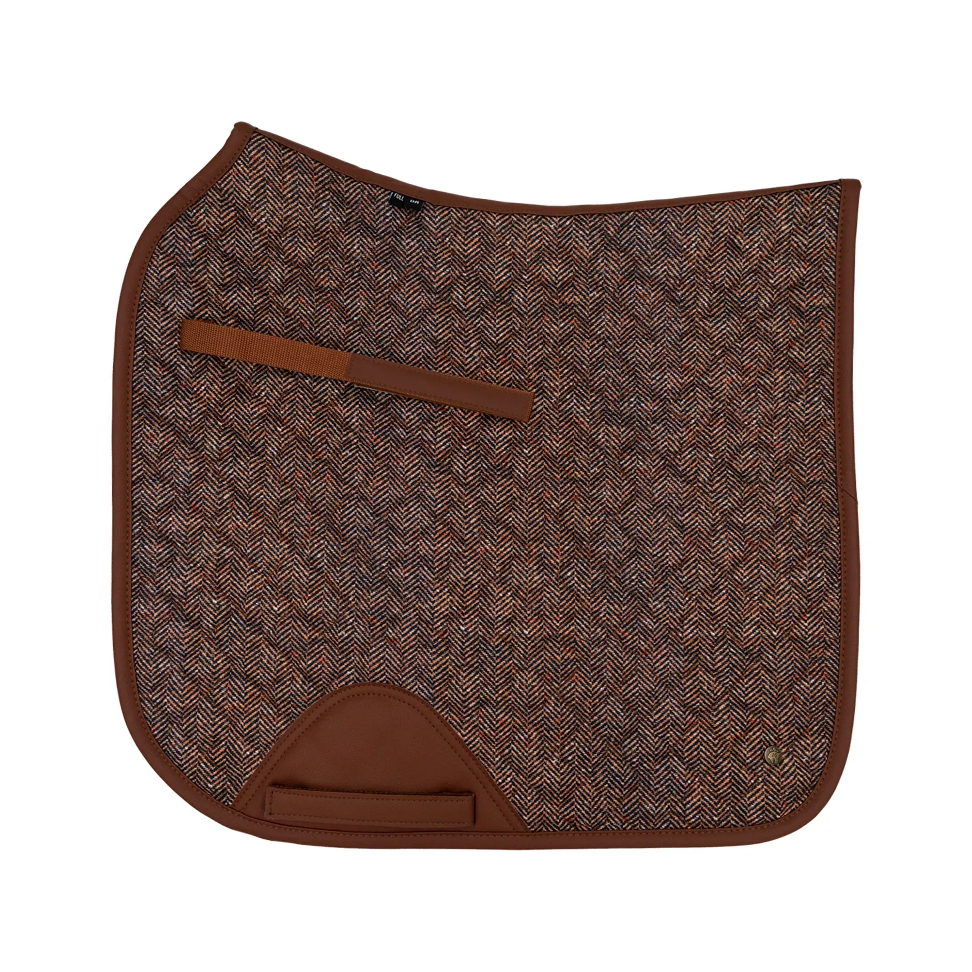16C Herringbone & Cognac Saddle Pads