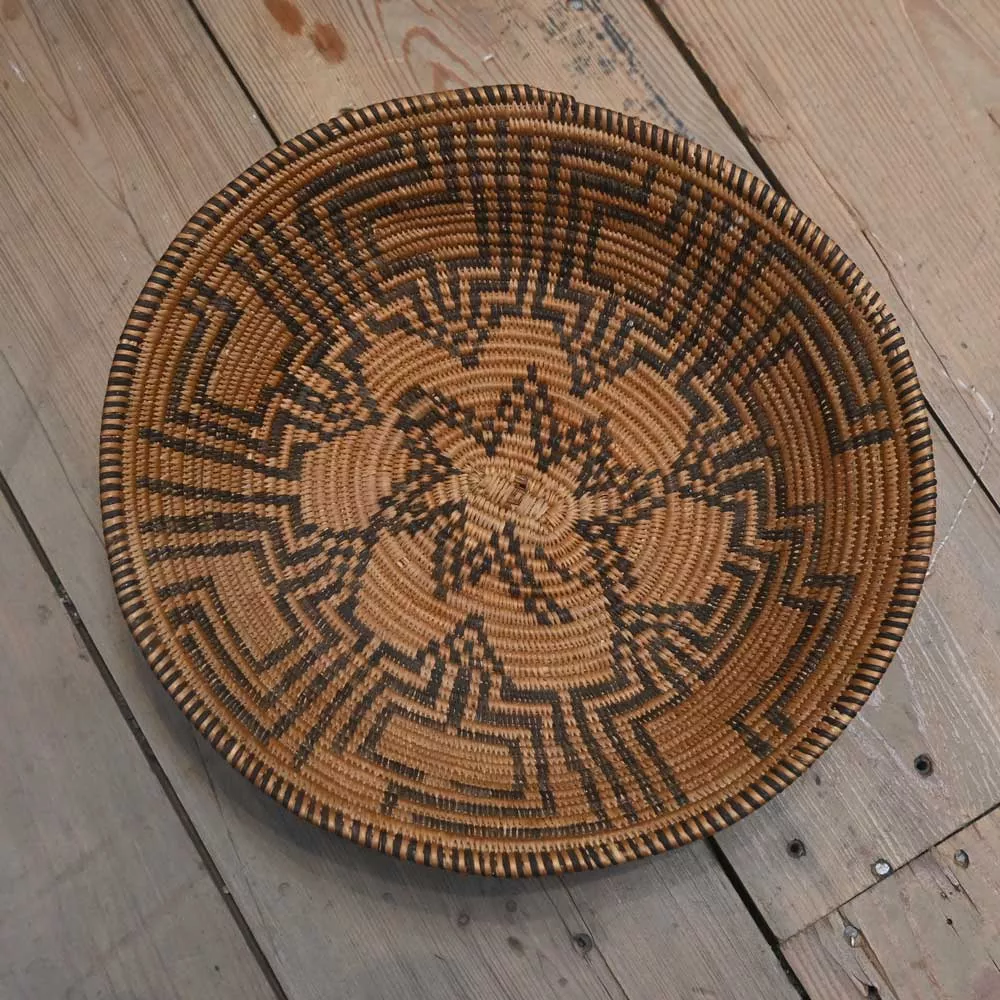 1920's Apache Indian Handmade Woven Basket