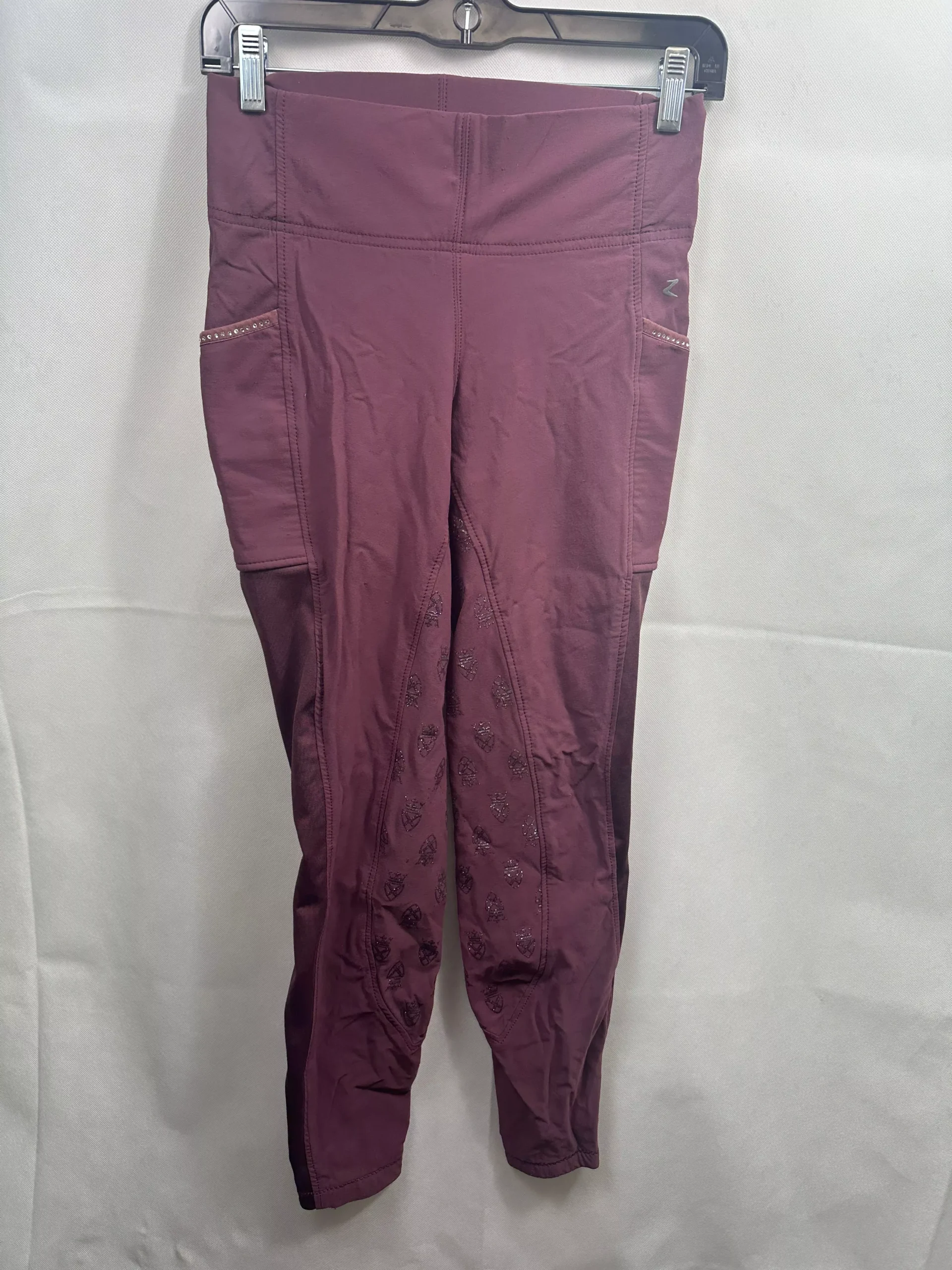 24 Dusty Rose Riding Tights with bling