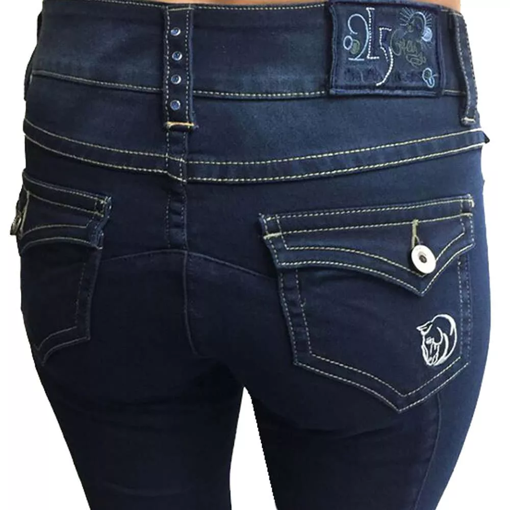 2K Grey Wow Denim Full Seat Breeches