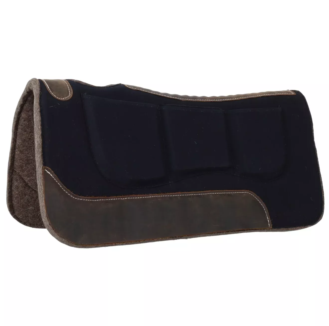 31" x 32" Contoured Shim Mohair Wool Bottom Saddle Pad