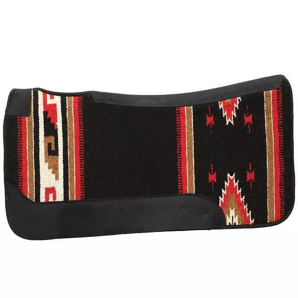31" X 32" Weaver Contoured Single Weave Felt Saddle Pad Black Pattern