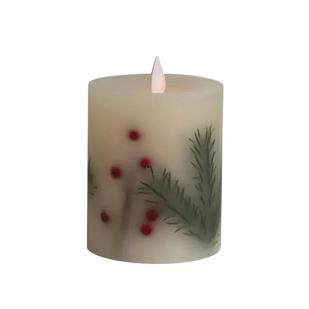 4"H Flameless LED Christmas Candle