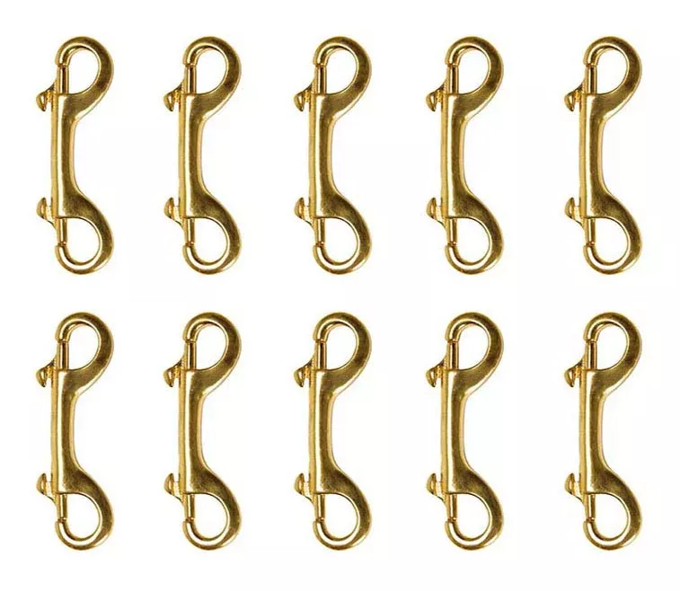 4" Solid Brass Double End Trigger Bolt Snaps for Horse Trailer, Outdoors 40357