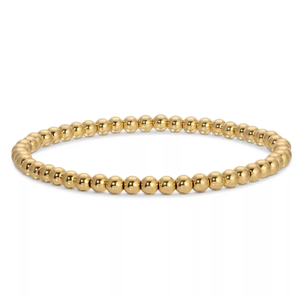 4mm Gold Beaded Bracelet