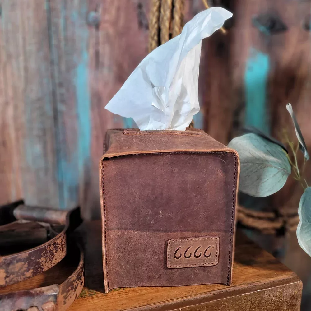 6666 Collection Leather Tissue Box Cover