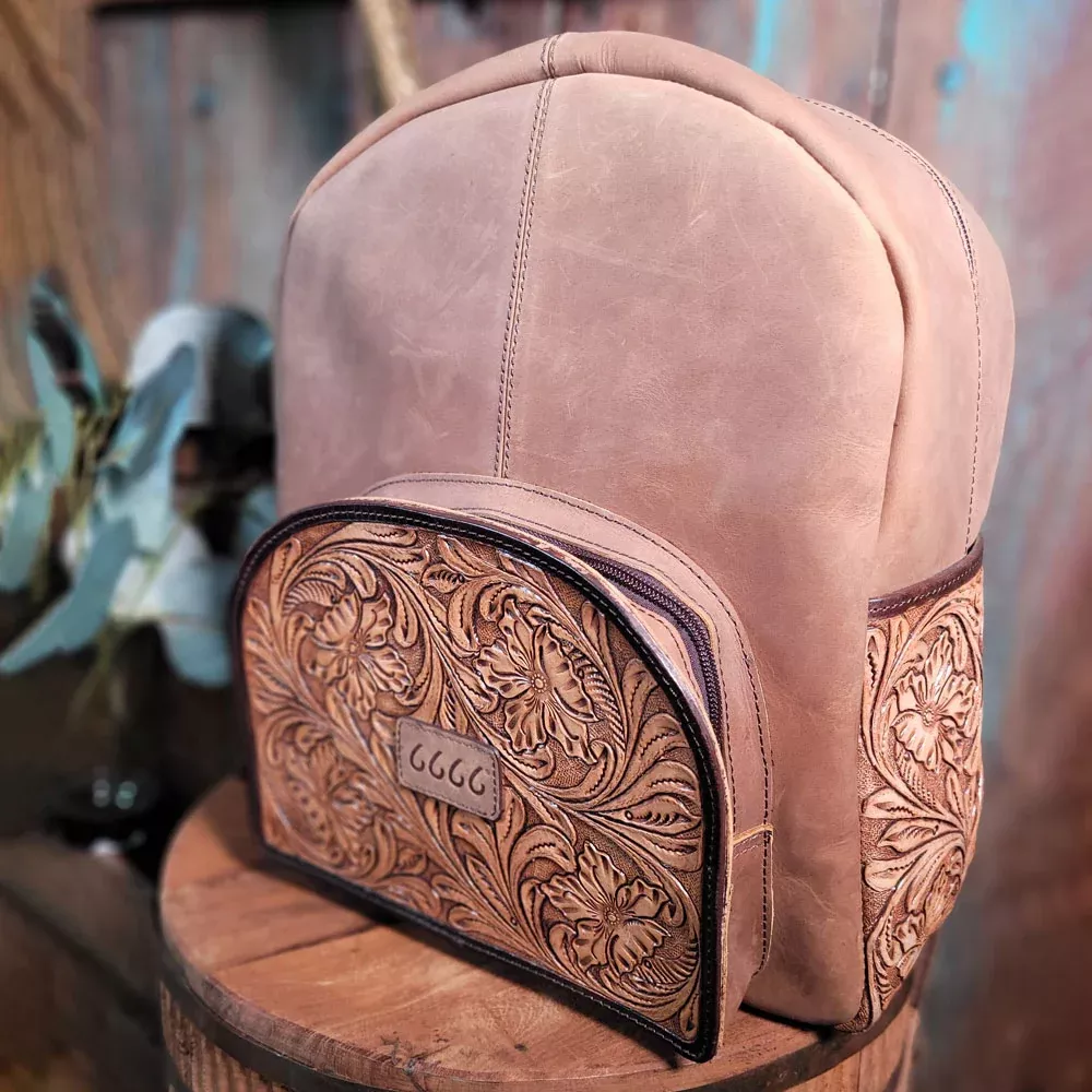 6666 Collection Tooled Leather Backpack