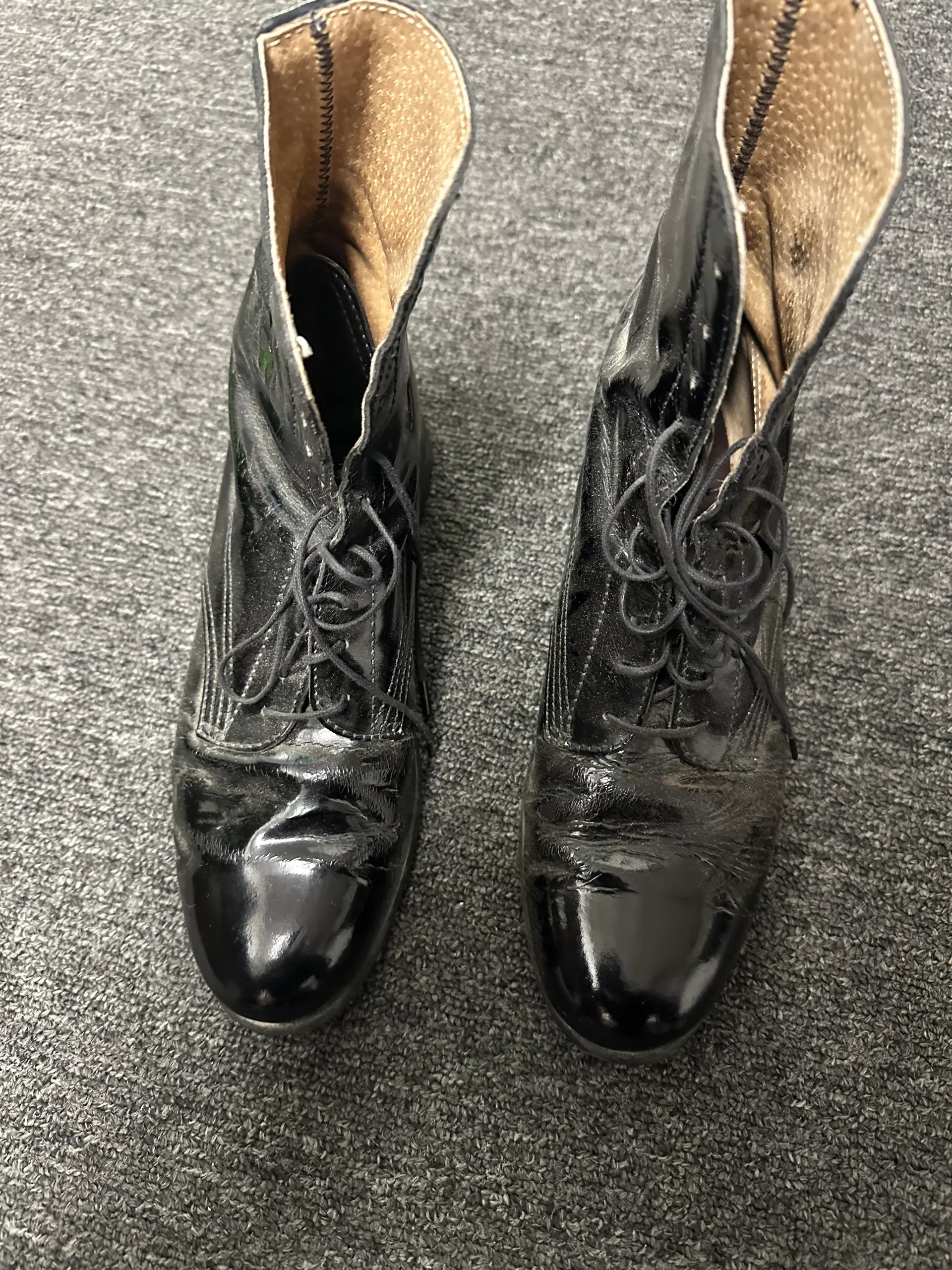 7.5" Women's Patent Leather Paddock boots