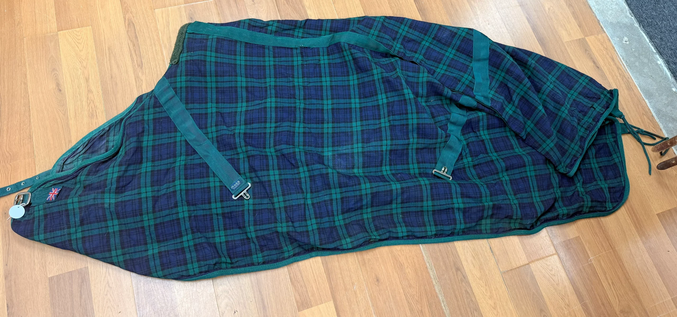 70"Dover stable sheet Green Plaid