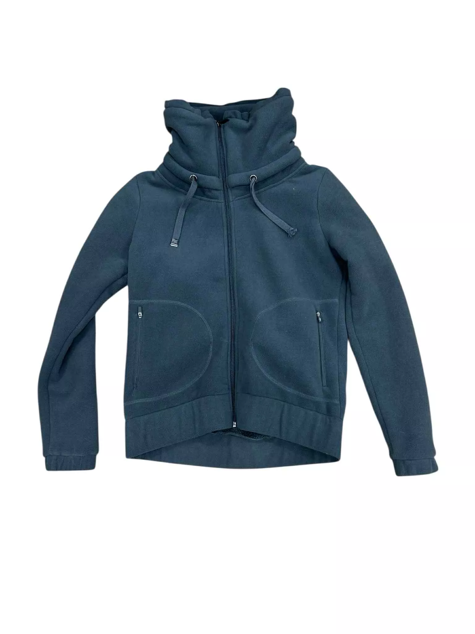 AA High Collar Fleece Jacket - Grey - Medium - USED