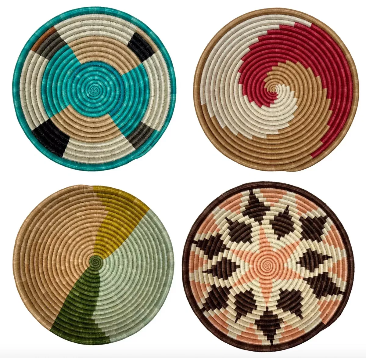 African Rwanda Baskets-12in-Assorted Styles