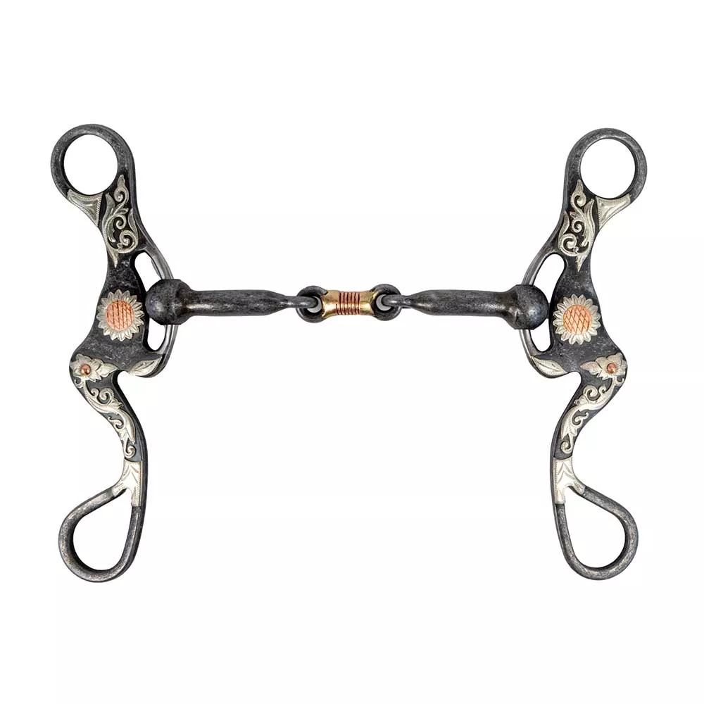 Aged Dogbone with Floral Accents and Copper Inlay Bit