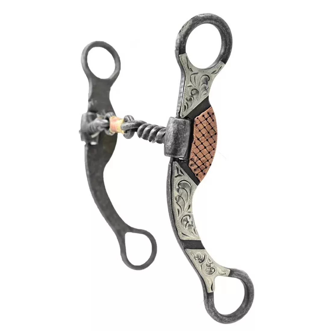 Aged Steel Twisted Dogbone Bit W/Trim
