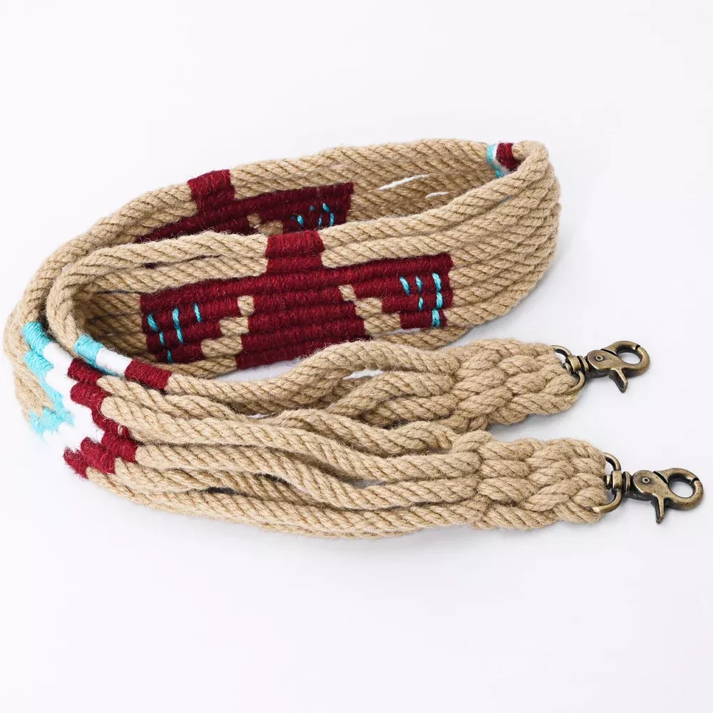 American Darling ADWSX902 Hand braided Wool strand Crossbody Handle Strap For Bags