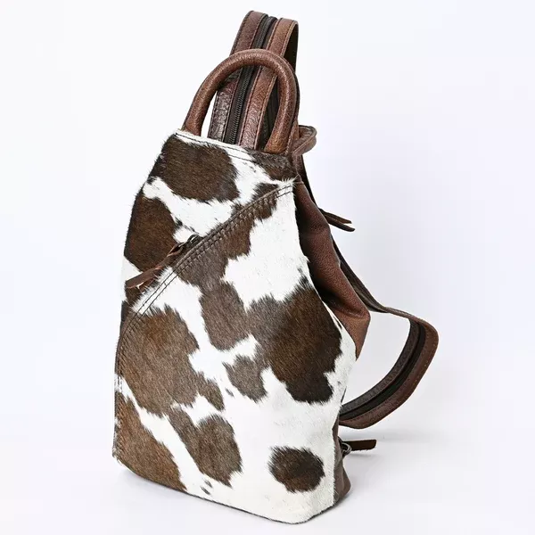 American Darling Backpack Genuine Leather Western Bag with Hair-On Cowhide for Women YKK Zipper Handcrafted Daypack