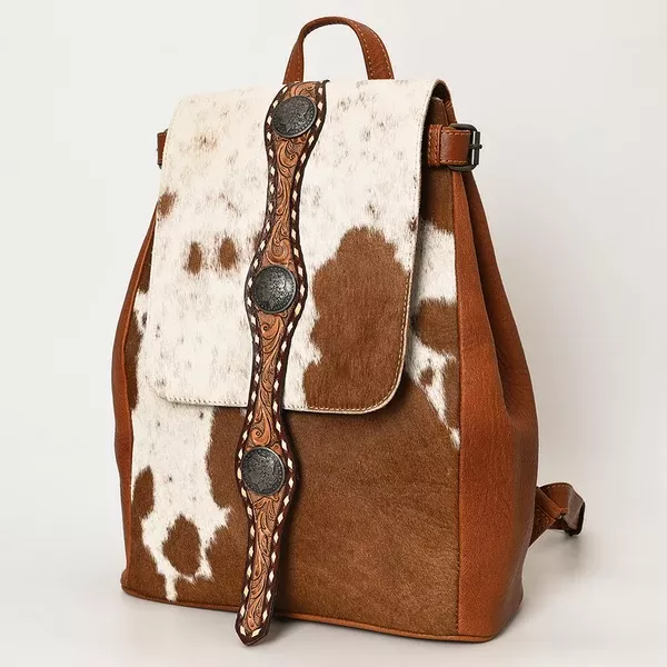 American Darling Western Cowhide Leather Backpack Hand-Tooled Strap Genuine Leather Handmade Western Travel Bag Everyday Backpack Purse