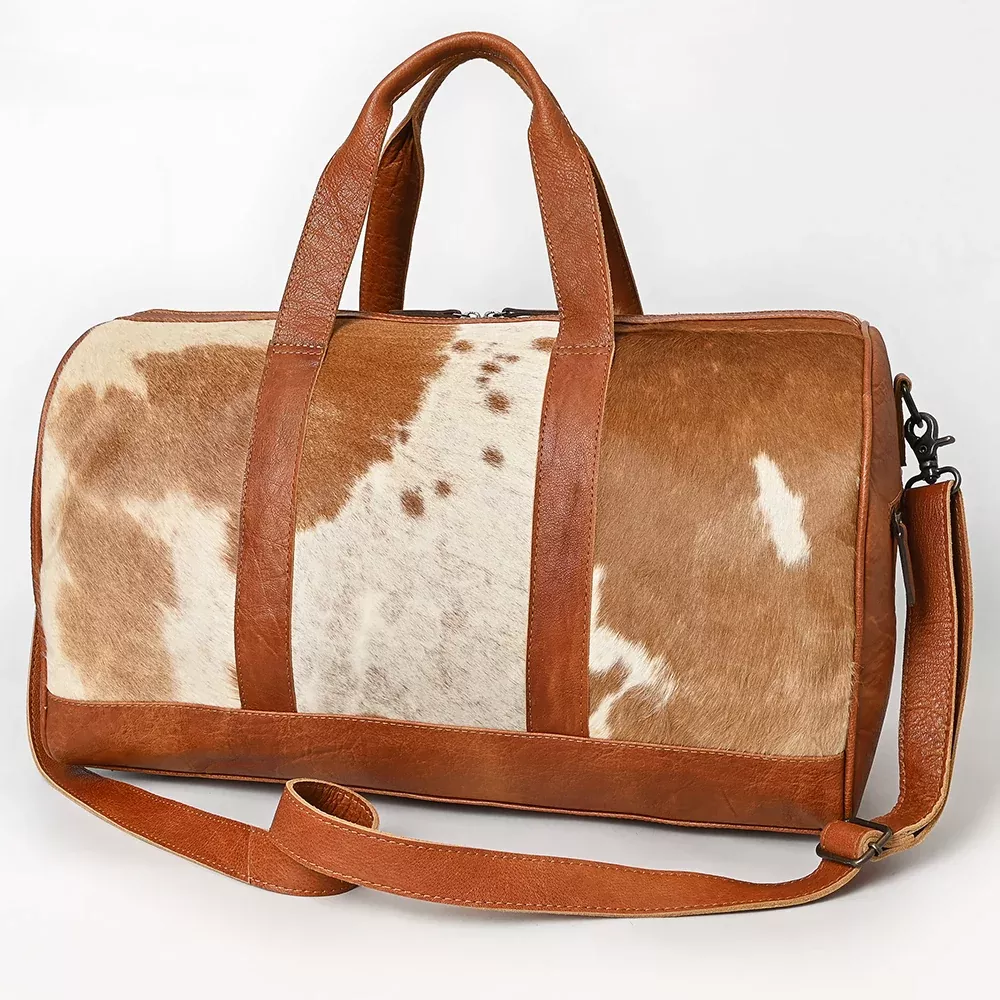 American Darling Women's Duffel Bag Western Hair On Genuine Leather Handbag and Ladies Purse