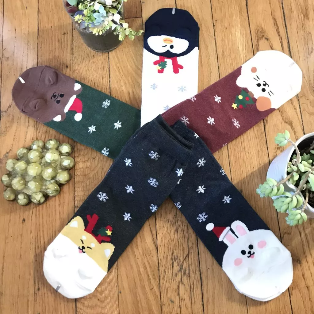 Animal Santa Socks