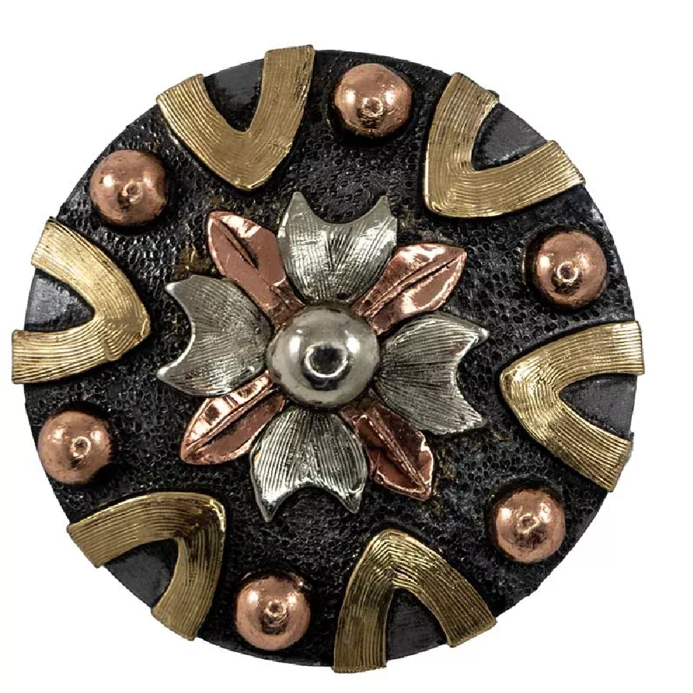 Antique Center Flower w/Copper Dots Concho