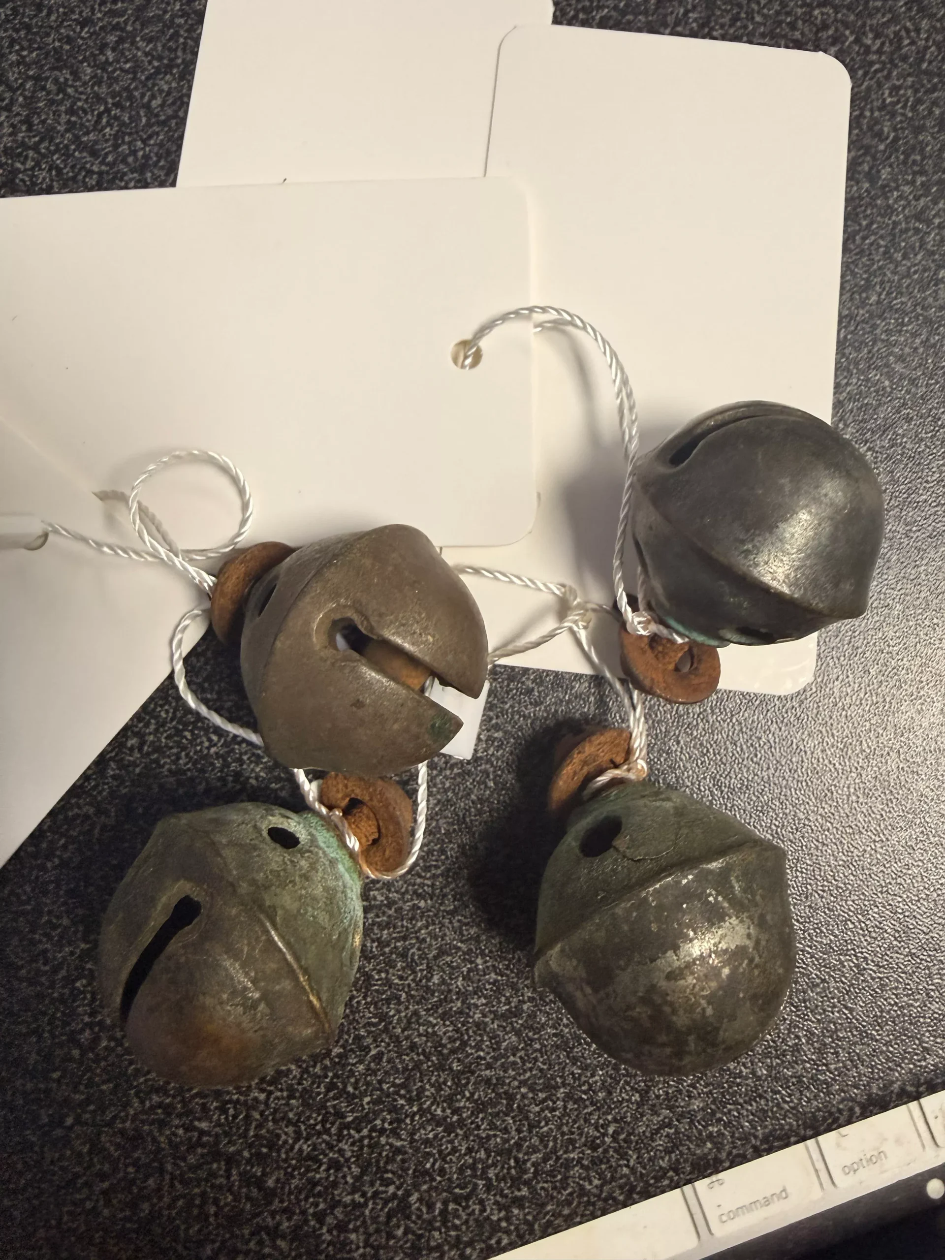 Antique Sleigh bell with screw attachment brass