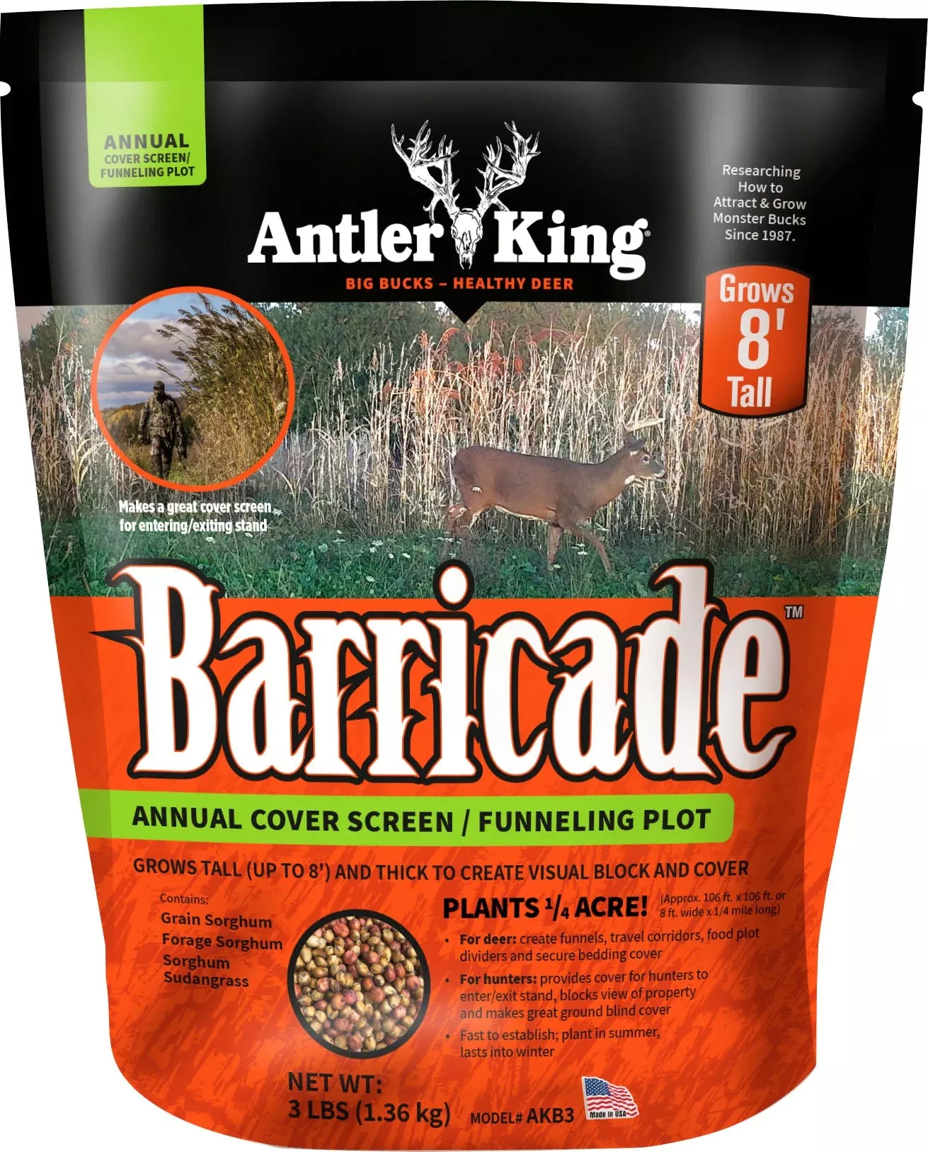 Antler King Barricade Annual Cover Screen & Bedding Plot Seed, 3 lb