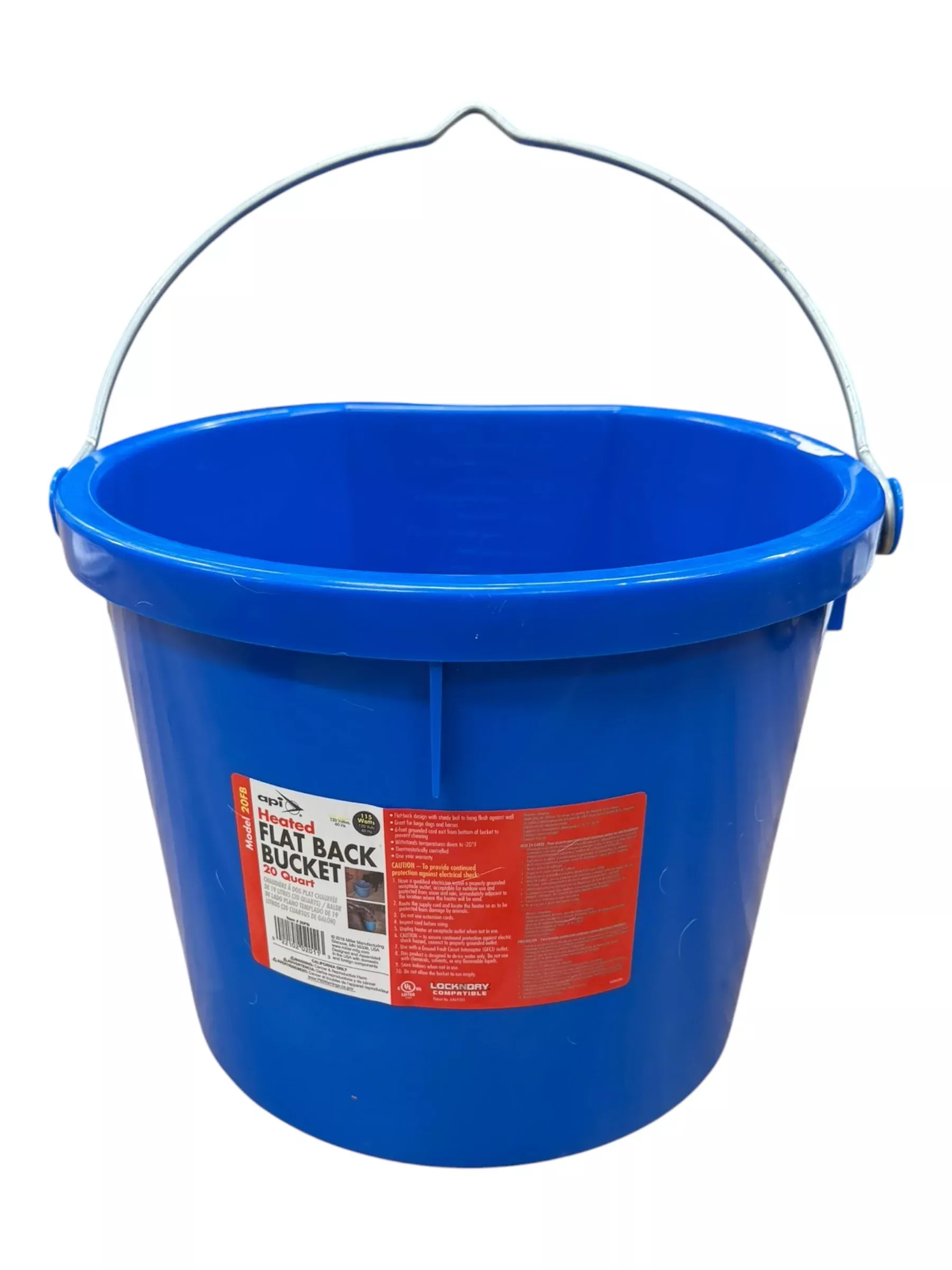 API Heated Bucket - Blue - 20 Quart - USED