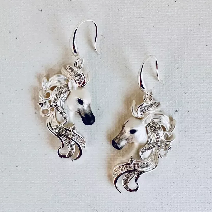 Arabian Horse Face Earrings/Wire - Jewelry