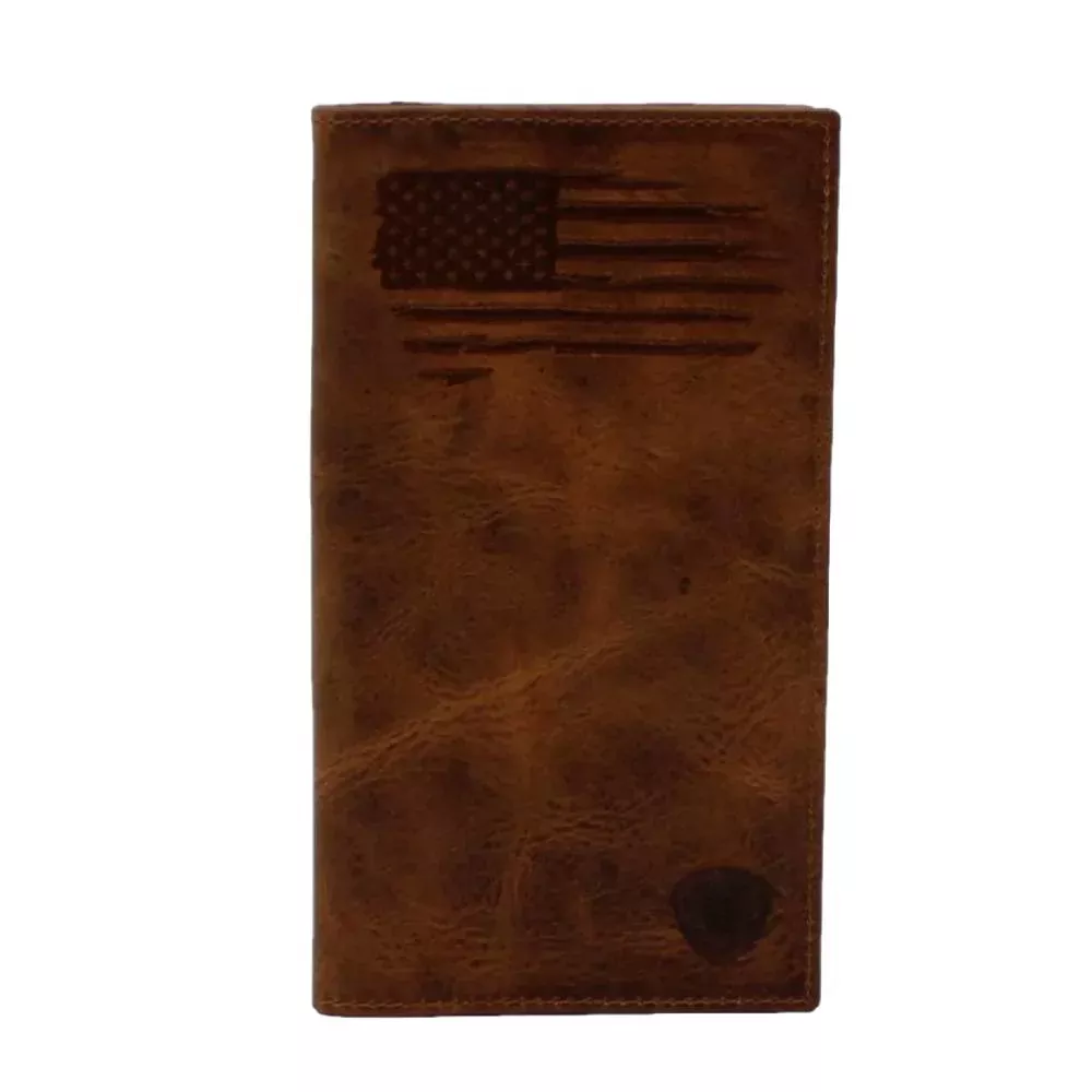 Ariat Distressed USA Flag Rodeo Wallet
