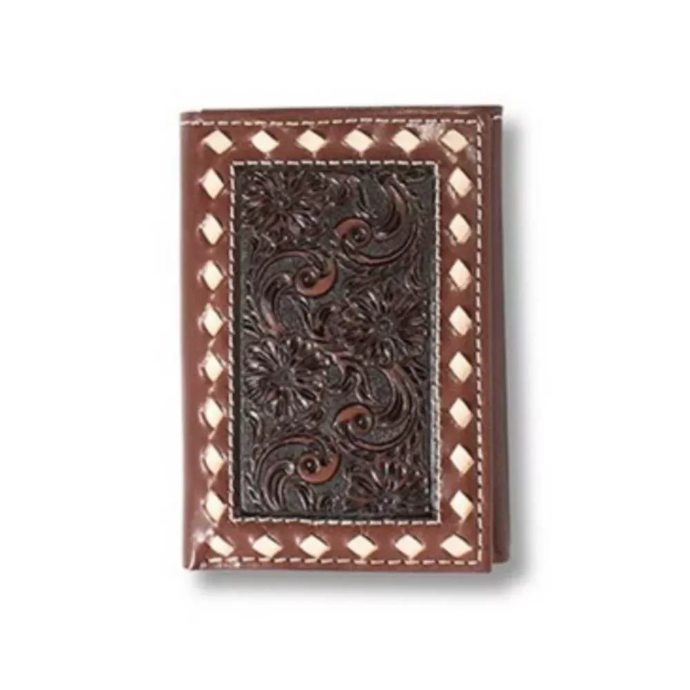 Ariat Floral Buckle Lace Tri-Fold Wallet