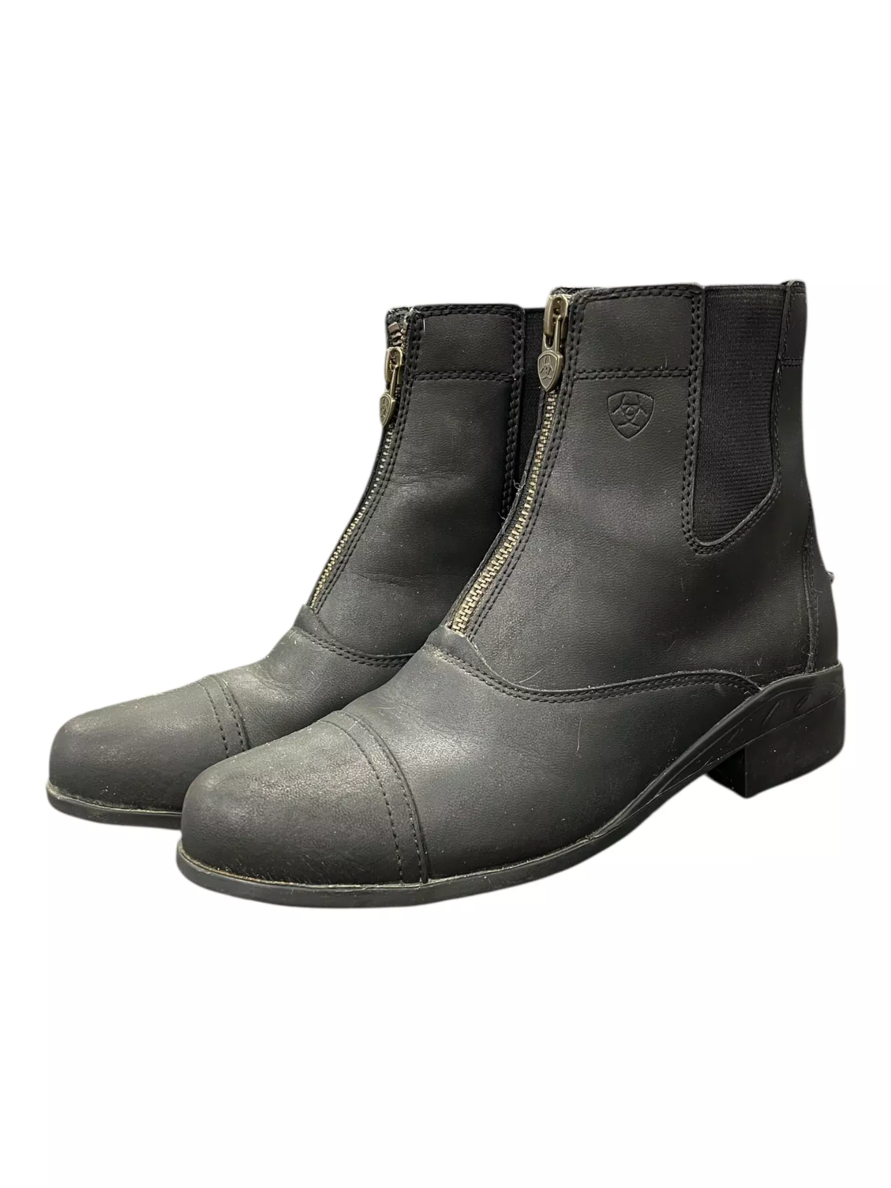 Ariat Leather Paddock Boots - Black - Youth 4 - USED