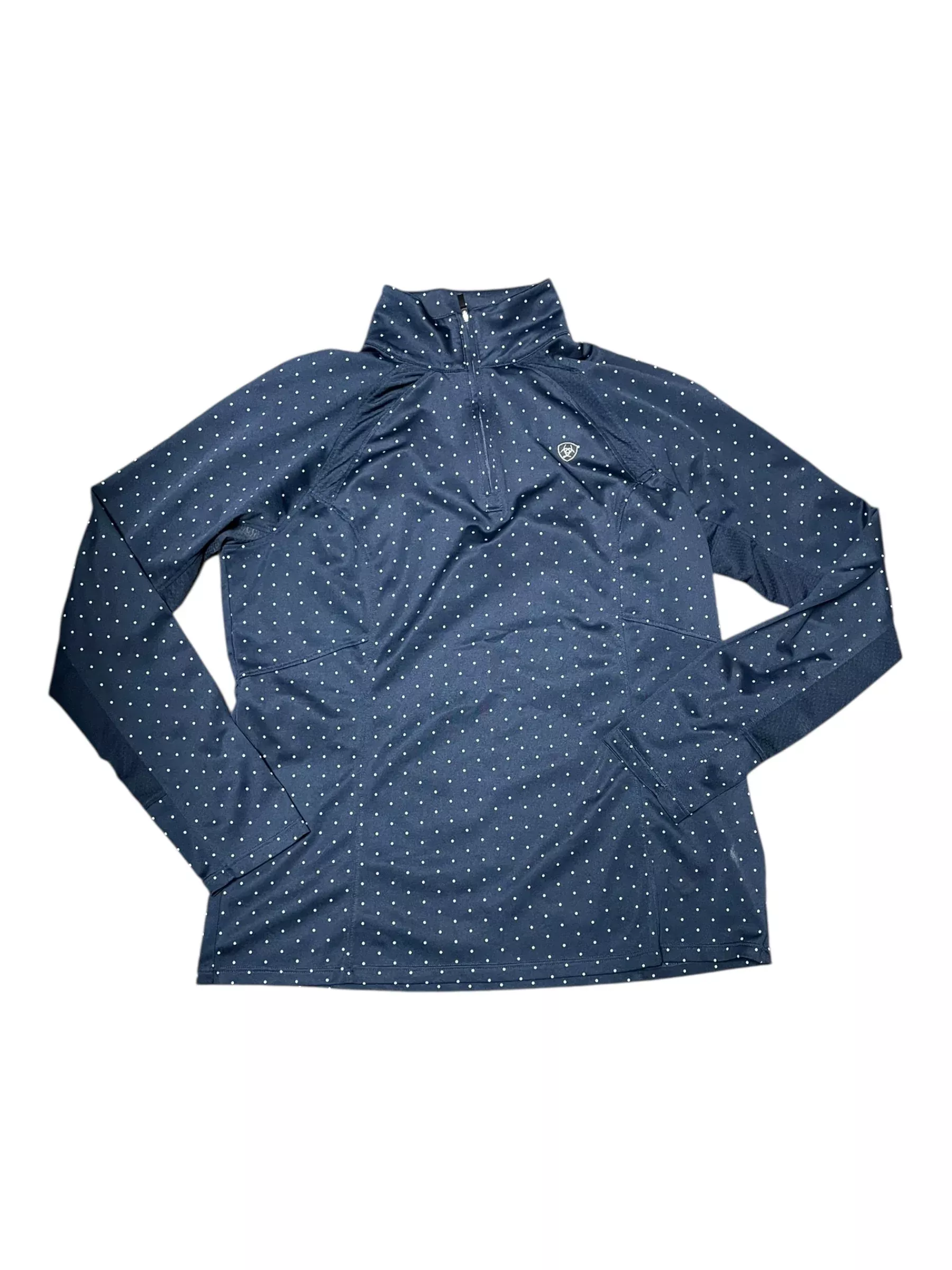 Ariat LS Sun Shirt - Navy Polka Dot - L - USED