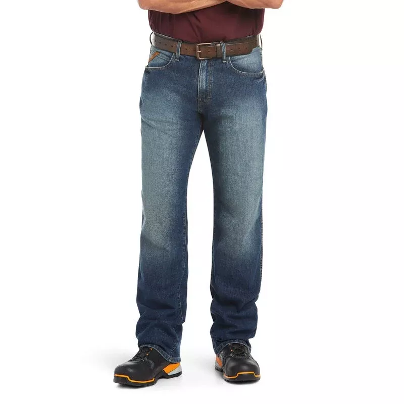 Ariat Mens Rebar M3 Loose DuraStretch Basic Stackable Straight Leg Jeans
