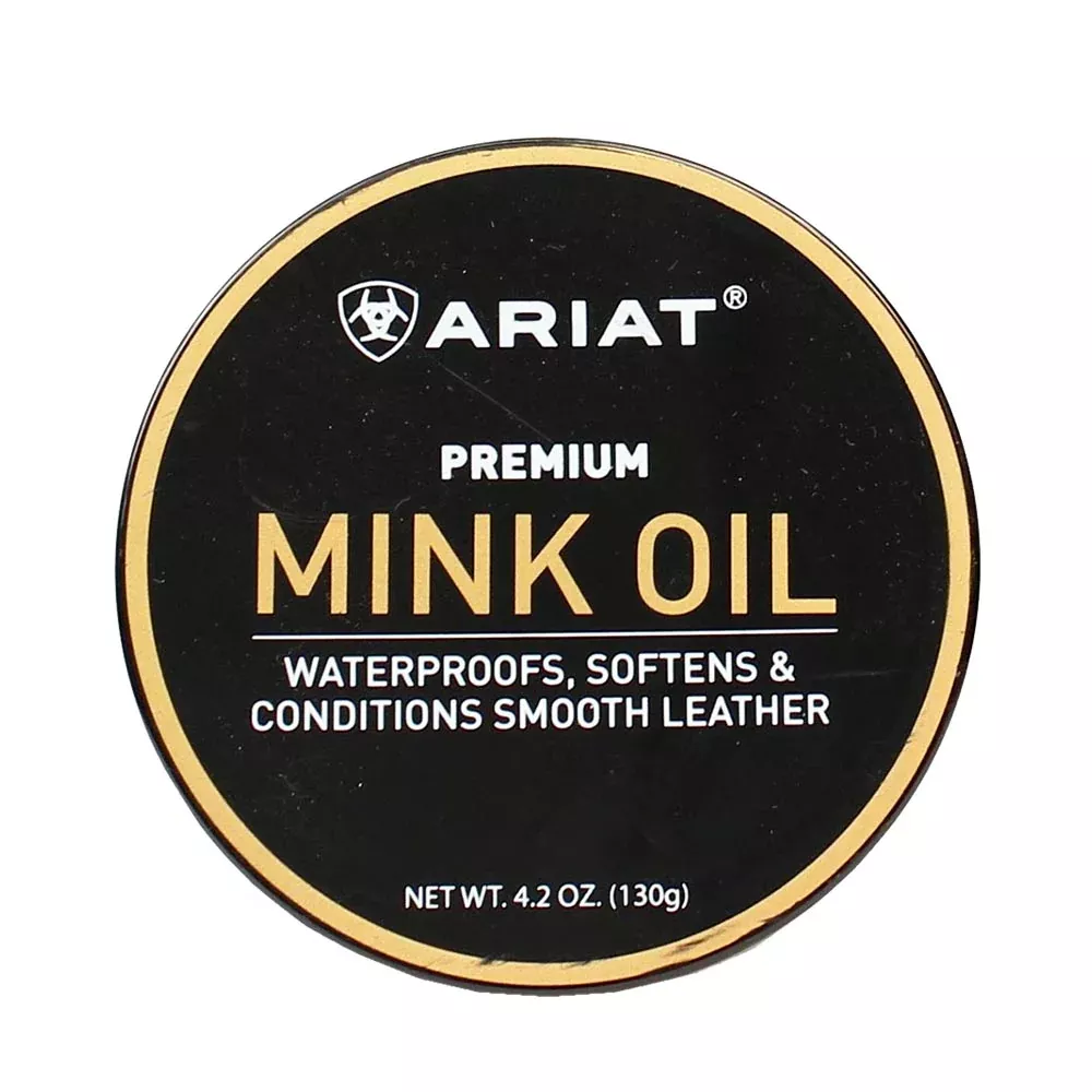 ARIAT Mink Oil Paste for Leather and Vinyl, 4.2 ounce Tin (130grams)