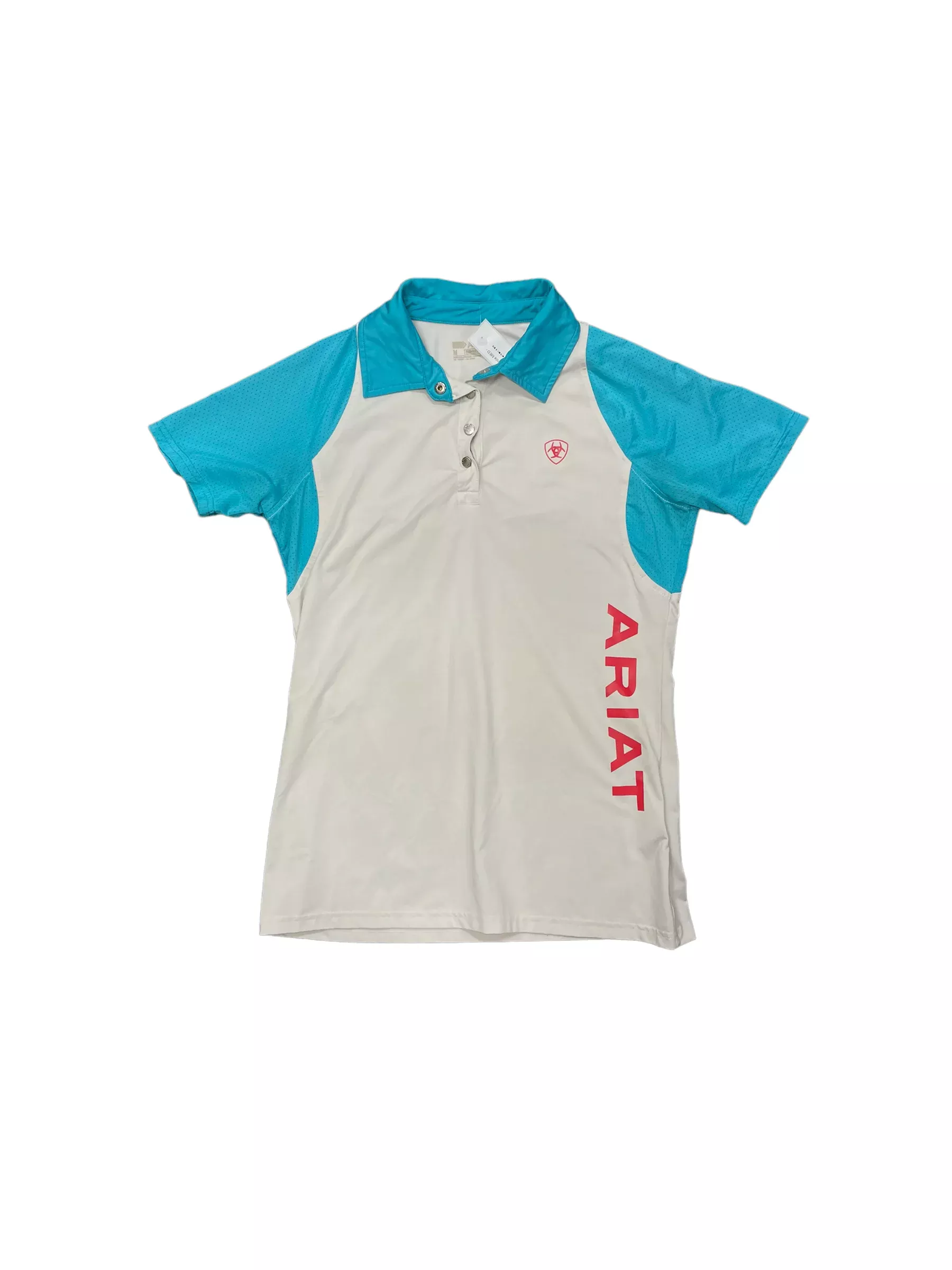 Ariat Polo - Turq/White MED - USED