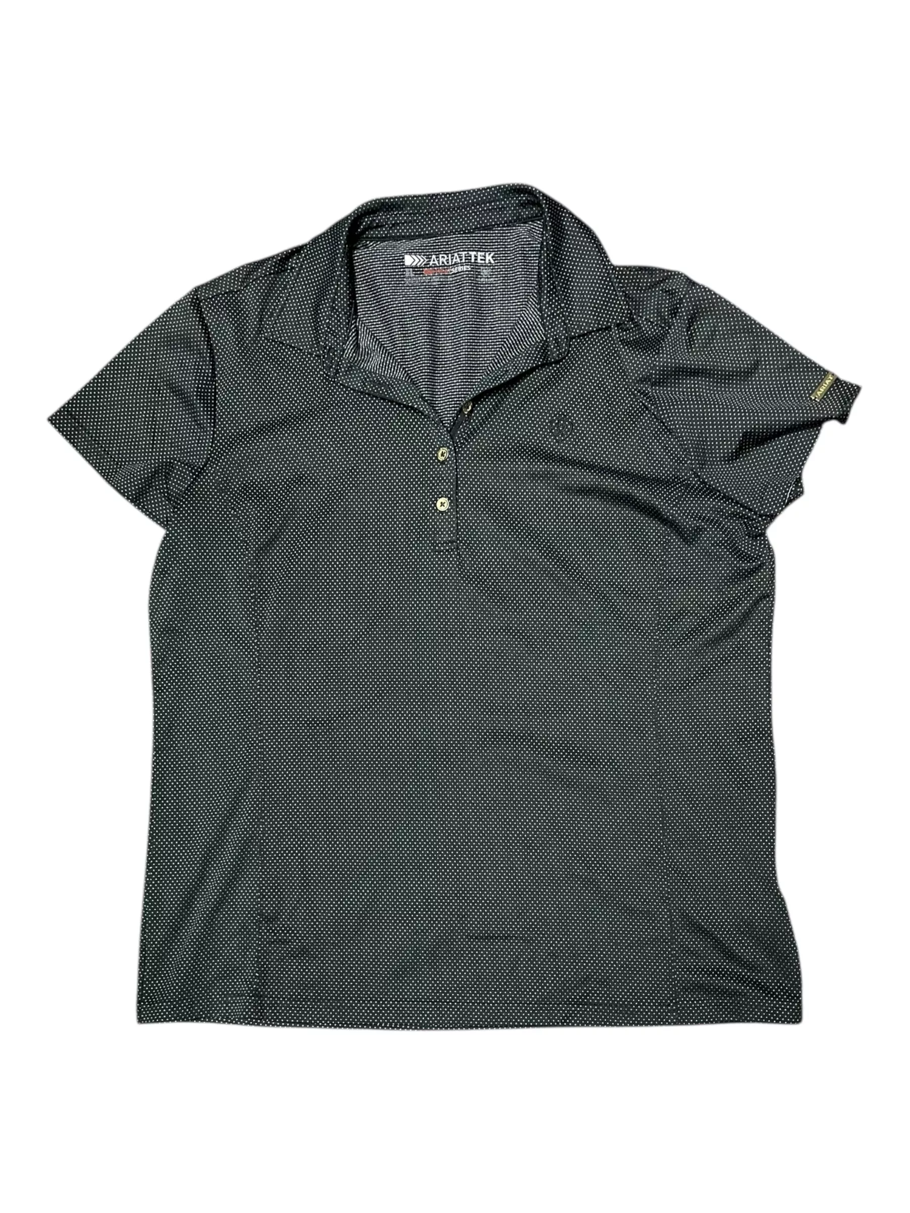 Ariat Tek Polo - Black/Polka Dot - XL - USED