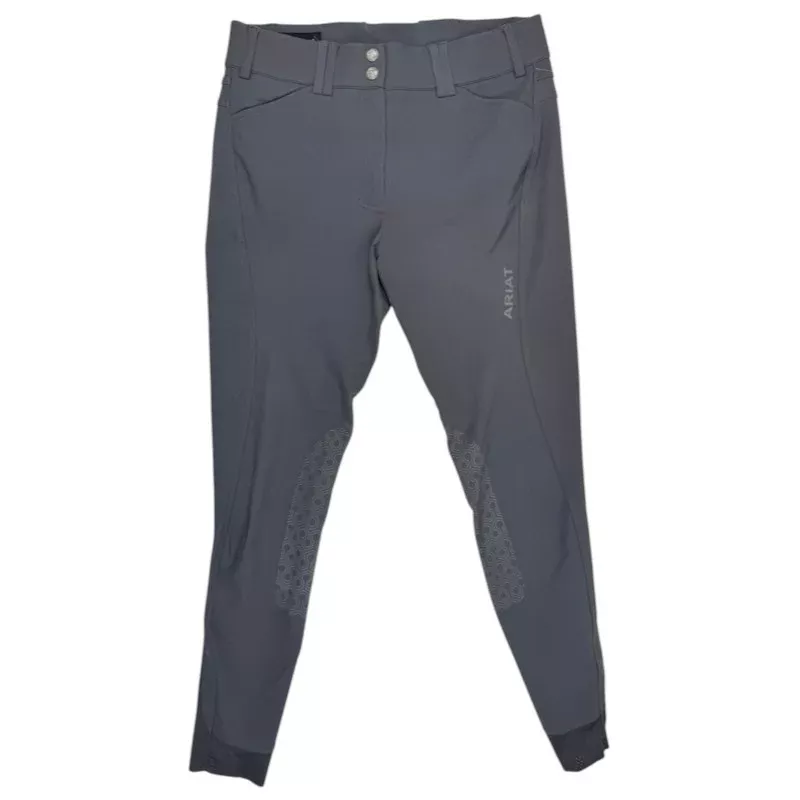 Ariat 'Tri Factor' Knee Patch Breeches in Steel - Women's 24L