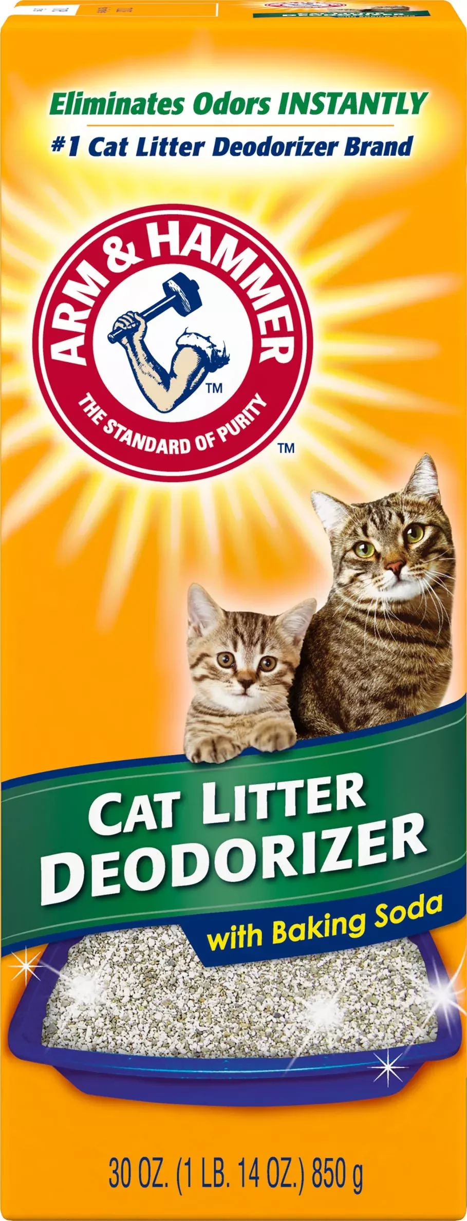 Arm & Hammer Double Duty Cat Litter Deodorizer, Baking Soda, 30 oz