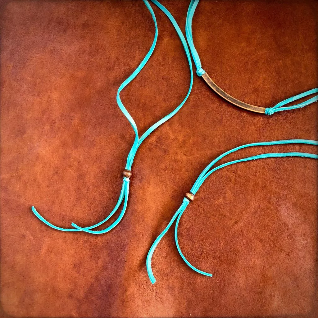 Astali Roadhouse Collection Leather Wrap Choker – Turquoise