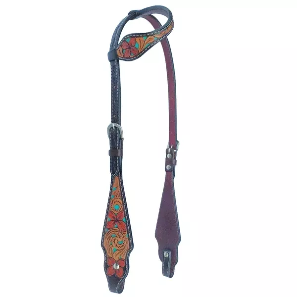 Bar H Equine American Leather Horse Saddle Tack Breast Collar Tropical Turquoise Curved Collection