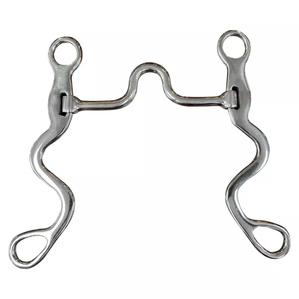 BAR H EQUINE Cavalry Shank Ported Bit with Stainless Steel