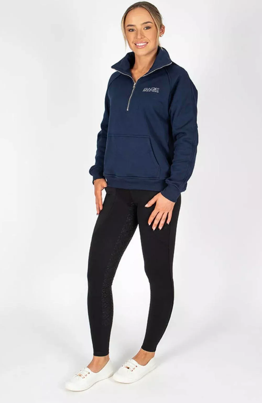 BARE Equestrian Quarter Zip Teddy Pullover Sweater