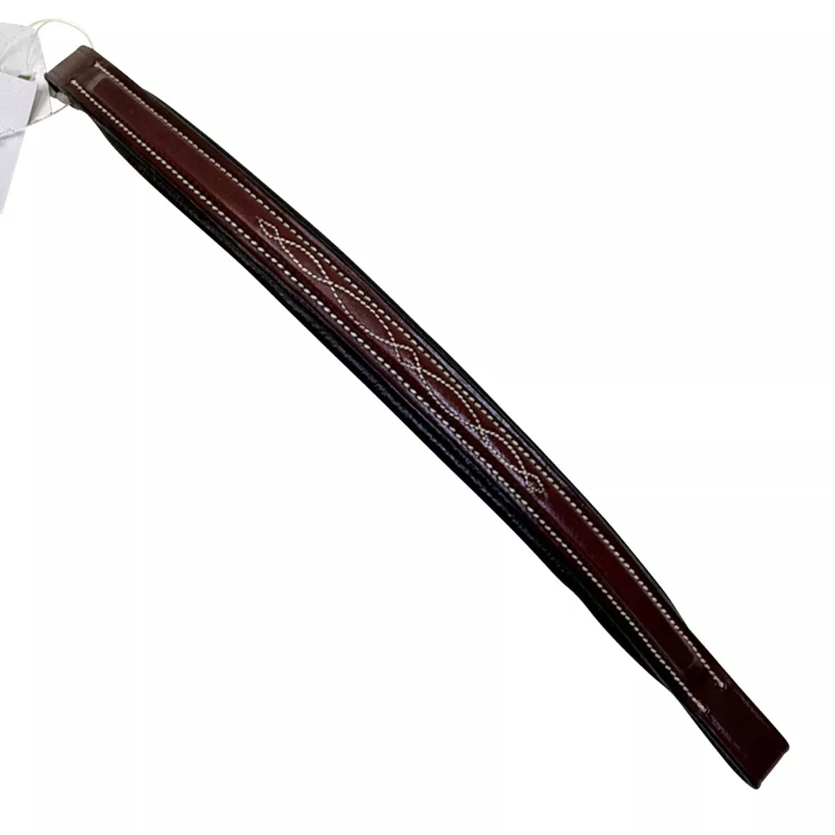 Beval Fancy Stitched Browband in Brown - Cob