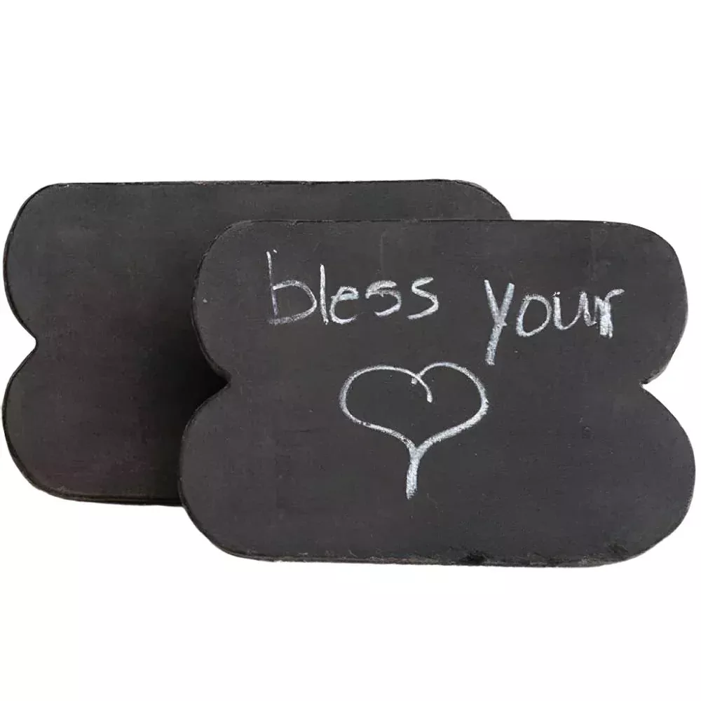 Black Chalkboard Double Found Wood Sign