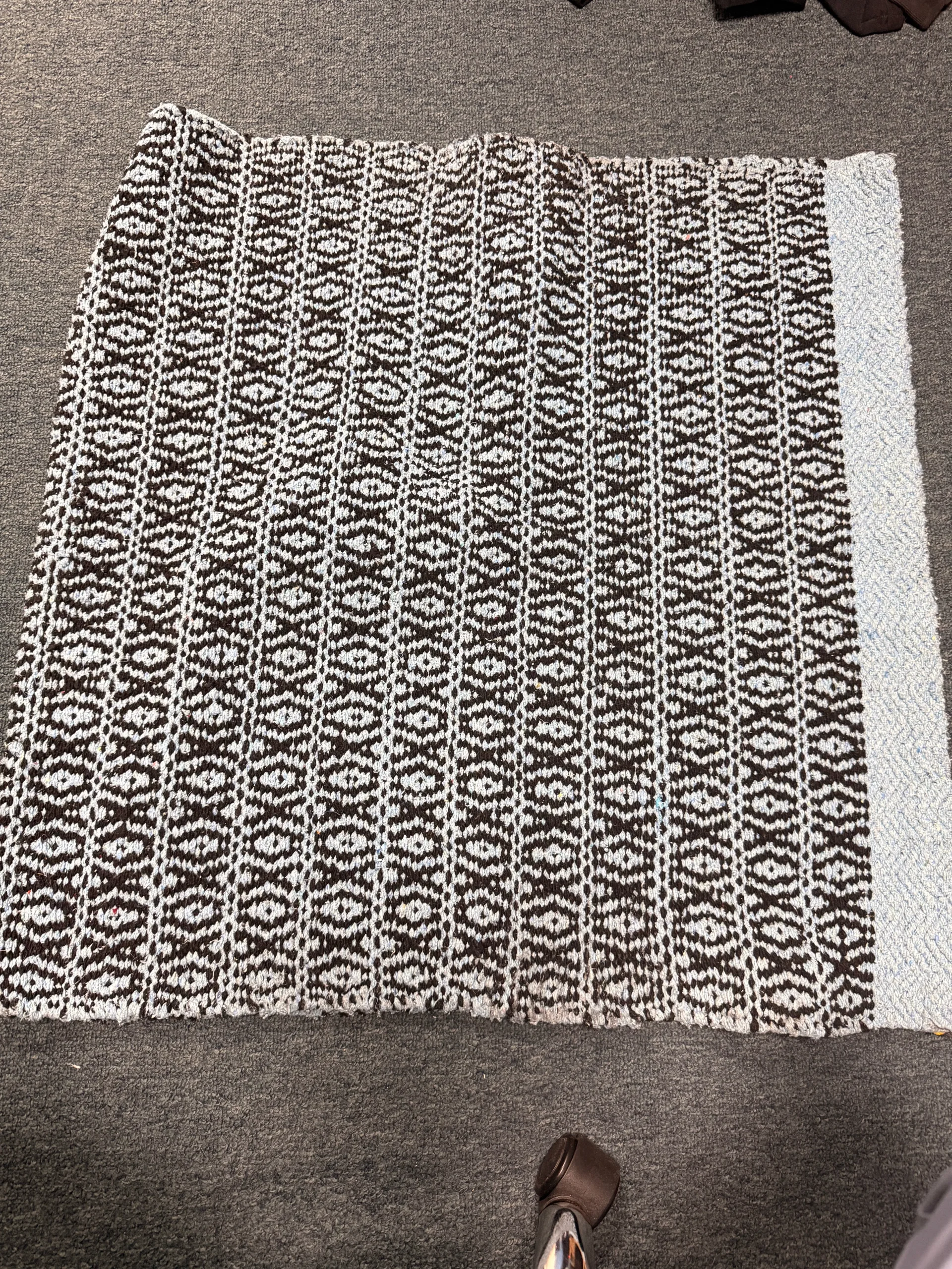 Blue / teal and black X0 Saddle Rug