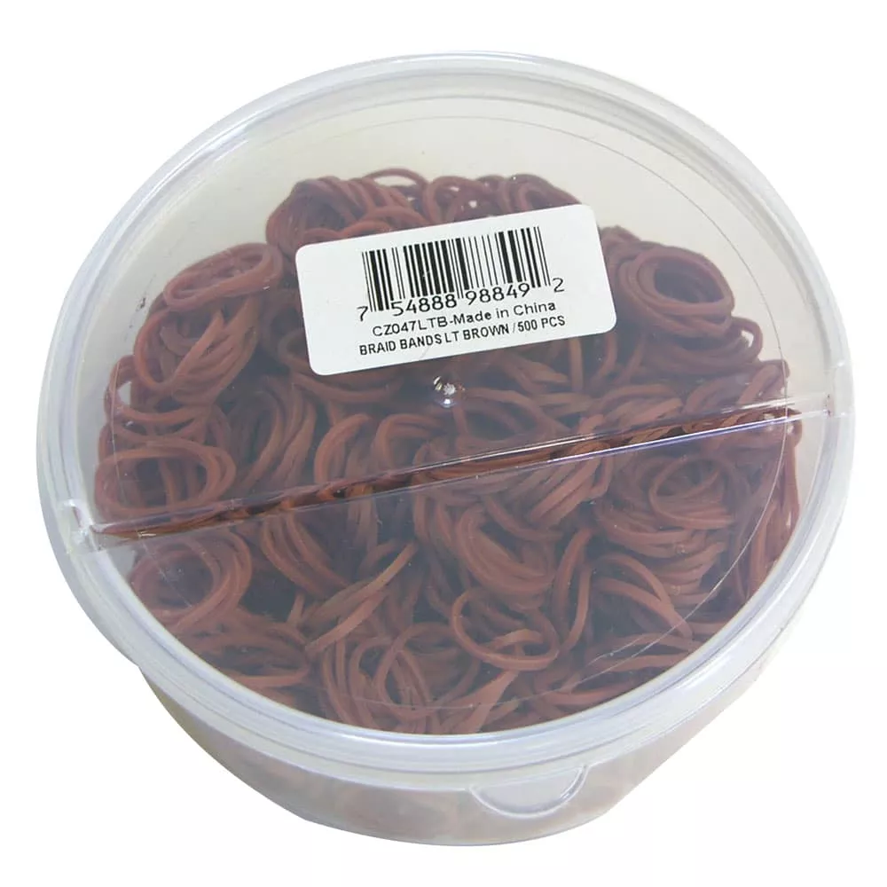 Braid Bands 500 Tub Light Brown